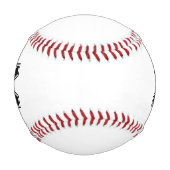 Modern Custom Monogram Name  野球ボール (正面)