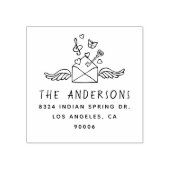 Modern Custom Name Family Return Address ラバースタンプ (インプリント)