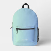 Modern Custom Name Gradient Backpack - Cool Soccer プリントバックパック (正面)