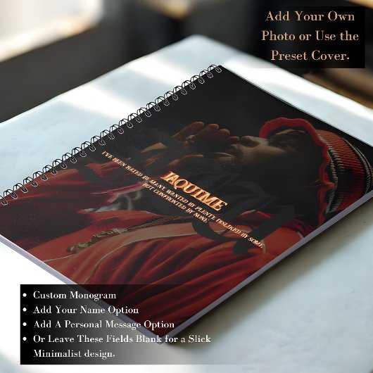 Modern Custom Name Monogram Hip Hop Sketchbook   ノートブック