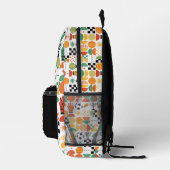 Modern Custom Name Soccer Football Pattern Printed プリントバックパック (右)