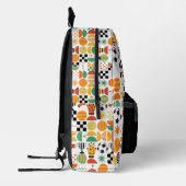 Modern Custom Name Soccer Football Pattern Printed プリントバックパック (左)