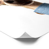 Modern Custom Pet Photo | Meeko ポスター (角)