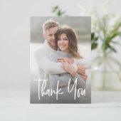 Modern Custom Photo Bridal Shower Small Note サンキューカード (スタンド正面)