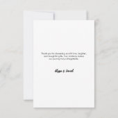 Modern Custom Photo Bridal Shower Small Note サンキューカード (裏面)