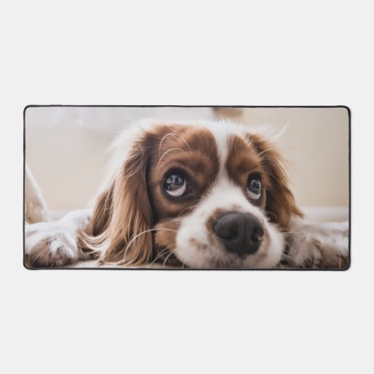 Modern Custom Photo Dog Portrait デスクマット (正面)