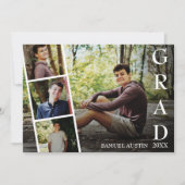 Modern Custom Photo Film Strip Graduation Party  招待状 (正面)