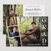 Modern Custom Photo Film Strip Graduation Party  招待状 (正面/裏面)