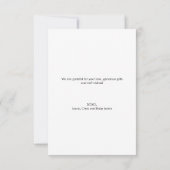 Modern Custom Photo Grateful Baby Shower  サンキューカード (裏面)