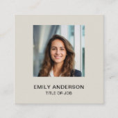 Modern Custom Photo Logo QR Corporate スクエア名刺 (正面)