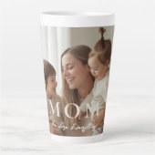 Modern Custom Photo MOM Large Latte Mug カフェラテマグ (正面)