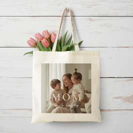 Modern Custom Photo MOM Mothers Day Tote Bag トートバッグ