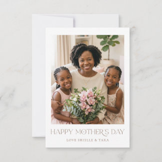 Modern Custom Photo Mothers Day Greeting Card