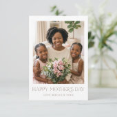 Modern Custom Photo Mothers Day Greeting Card (スタンド正面)