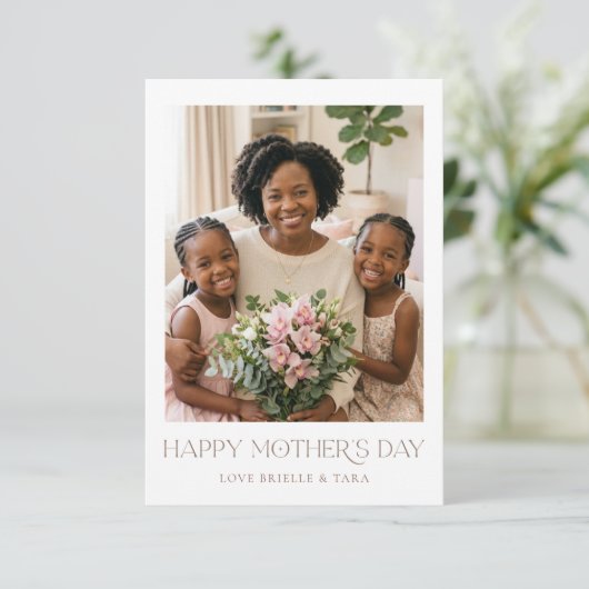 Modern Custom Photo Mothers Day Greeting Card (スタンド正面)