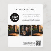 Modern Custom Photos Logo QR Code Business チラシ (正面)