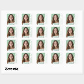 Modern Custom Pic Name Year Birthday Party Any Age スクエアシール (シート)