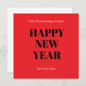 Modern Custom Text Bold Holiday Card シーズンカード (正面/裏面)