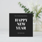 Modern Custom Text Bold Holiday Card シーズンカード (スタンド正面)