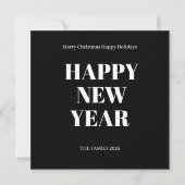 Modern Custom Text  Bold Holiday Card シーズンカード (正面)