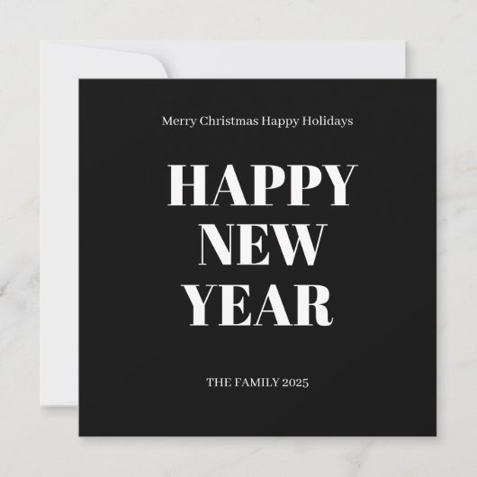 Modern Custom Text Bold Holiday Card シーズンカード (正面)