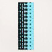 Modern Custom Text Electric-Blue & Black Half Tone ヨガマット (正面)