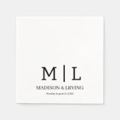 Modern Custom Wedding With Name Party Engagement スタンダードカクテルナプキン (正面)