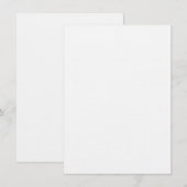 Modern Custom white simple Design Add Photo /Text メニュー (正面/裏面)