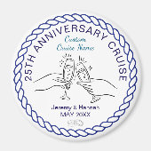 Modern Custom Year Anniversary Cruise Cabin Door マグネット (正面)