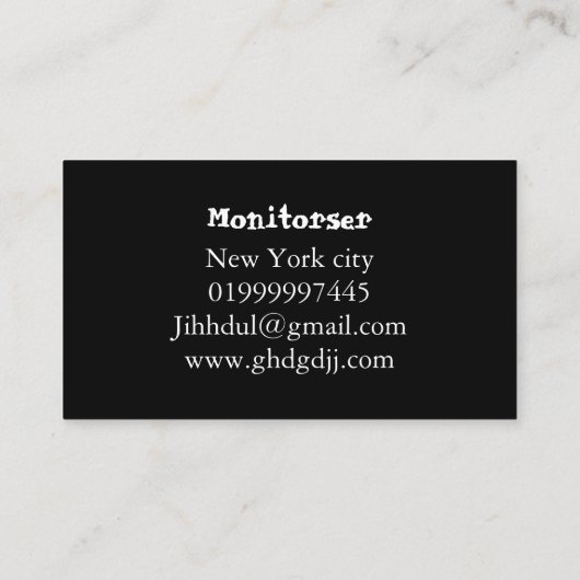 Modern Customizable Business Card 名刺 (裏面)
