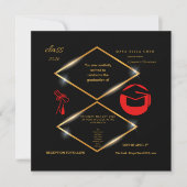 Modern Customizable Graduation Invitation    招待状 (正面)