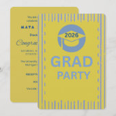 Modern Customizable Graduation Party Invitation Ca 招待状 (正面/裏面)