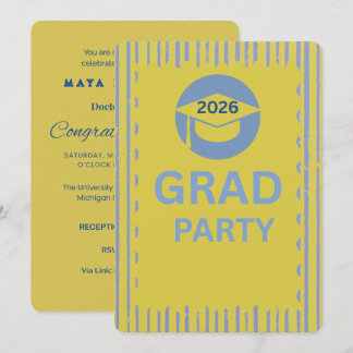 Modern Customizable Graduation Party Invitation Ca 招待状