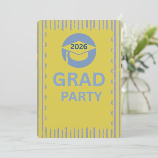 Modern Customizable Graduation Party Invitation Ca 招待状 (スタンド正面)