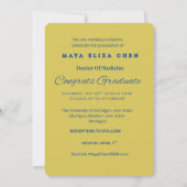 Modern Customizable Graduation Party Invitation Ca 招待状 (裏面)