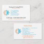 Modern CUSTOMIZABLE Heating & Cooling 名刺 (正面/裏面)