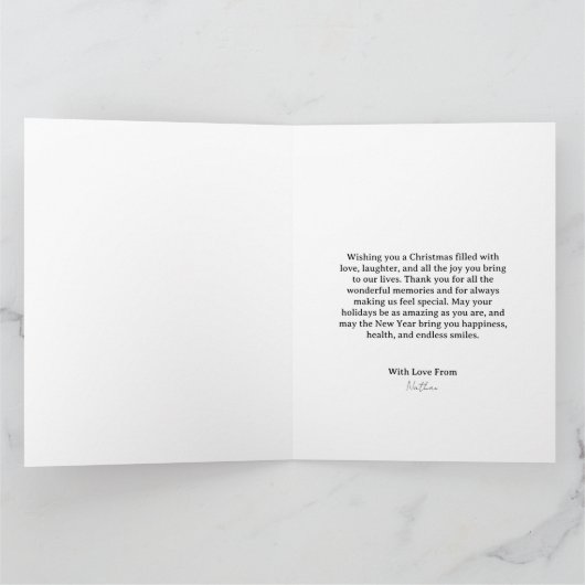 Modern Customizable Pet Pastel Christmas  カード (内部)