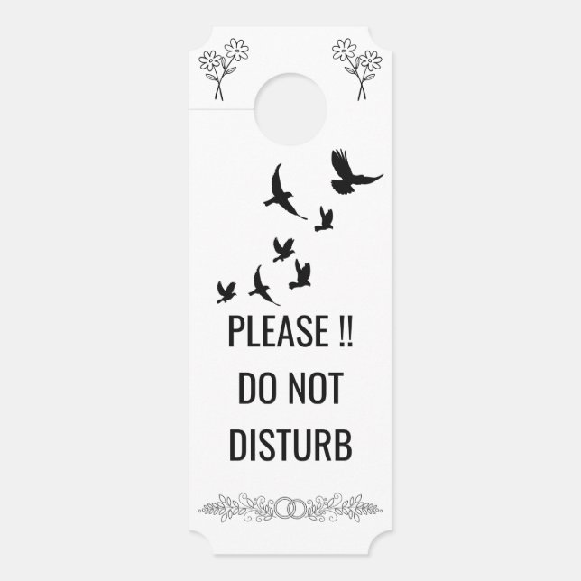 Modern Customize  Do Not Disturb Door Hanger ドアノブサイン (正面)