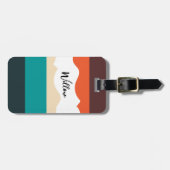 Modern Cute Abstract Retro Vector Script ラゲッジタグ (正面横)