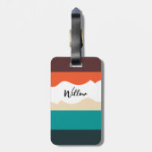 Modern Cute Abstract Retro Vector Script ラゲッジタグ (裏面縦)