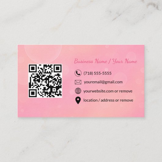 Modern Cute Bakery Business Card 名刺 (裏面)