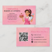 Modern Cute Bakery Business Card 名刺 (正面/裏面)