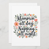 Modern Cute Botanical Mother's Day Card シーズンカード (正面/裏面)