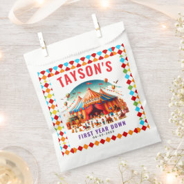 Modern Cute Circus Carnival 1st Birthday フェイバーバッグ