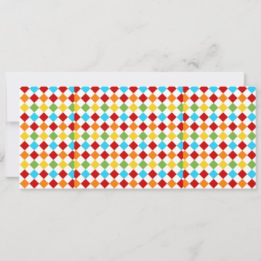 Modern Cute Circus Carnival 1st Birthday Ticket 招待状 (裏面)