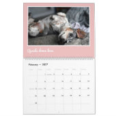 Modern Cute Dachshund Custom Pet Photos カレンダー (2月 2027)