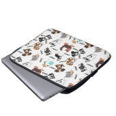 Modern Cute Dog and Woof! Electronics Laptop Bag ラップトップスリーブ (正面下部)