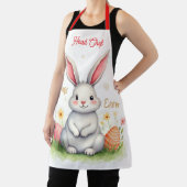 Modern Cute Easter Bunny And Eggs Collection エプロン (インサイチュ)