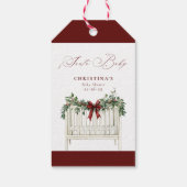 Modern Cute Elegant Santa Baby Baby Shower  ギフトタグ (裏面)