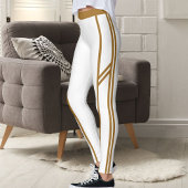 Modern Cute Elegant Sports Women Classic Stripes  レギンス